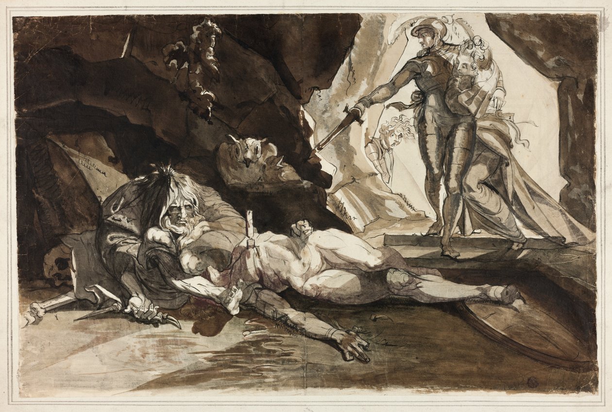 A Caverna do Desespero de Johann Heinrich Füssli