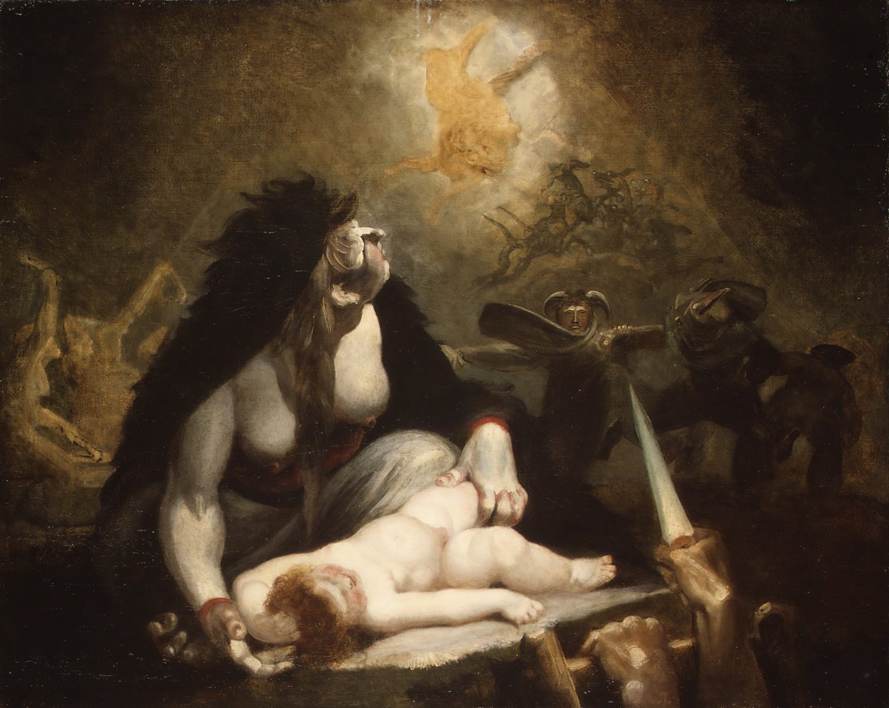 A Noite-Hag que visita as bruxas da Lapônia, 1796. de Johann Heinrich Füssli