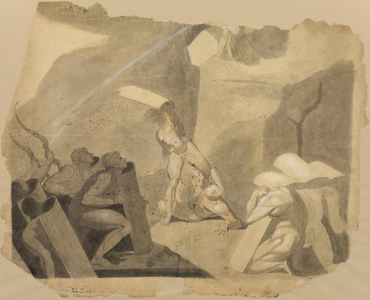 Titãs Invadindo o Monte Olimpo de Johann Heinrich Füssli