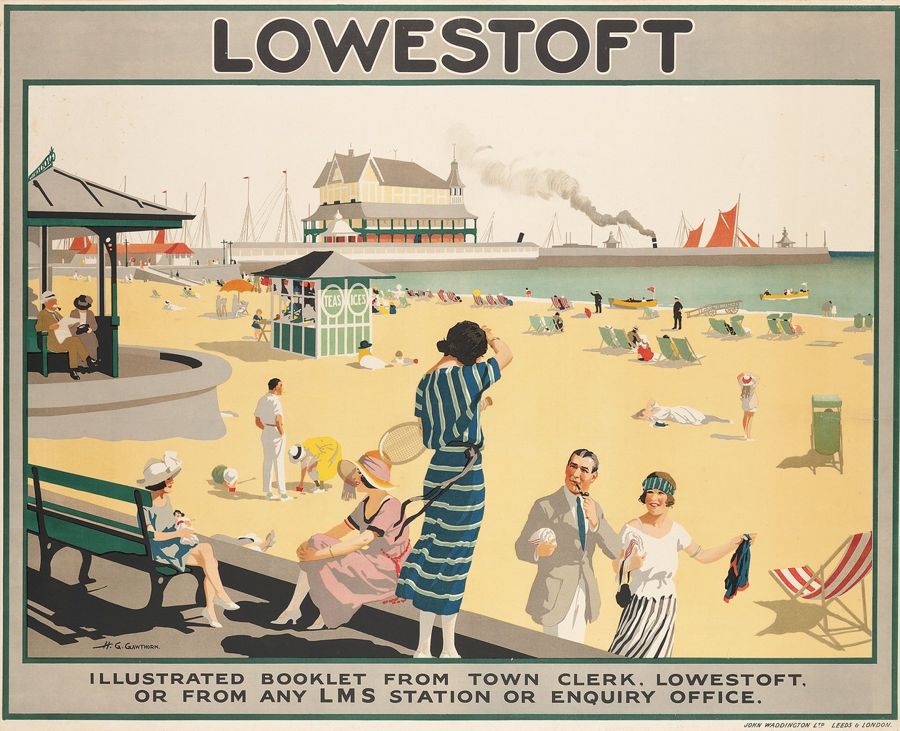 Cartaz de publicidade Lowestoft de Henry George Gawthorn