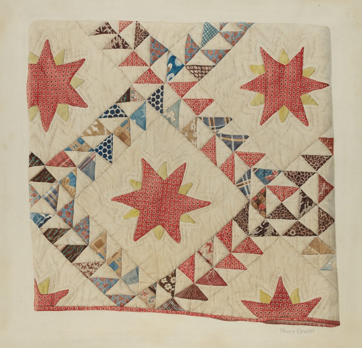 Colcha (estrela e triângulo) de Henry Granet