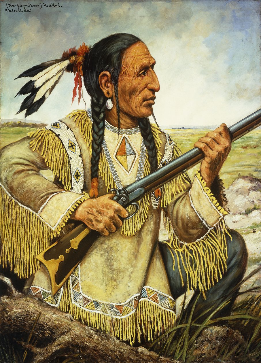 (Na-Pay-Shure) Mão Vermelha, 1862 de Henry H. Cross
