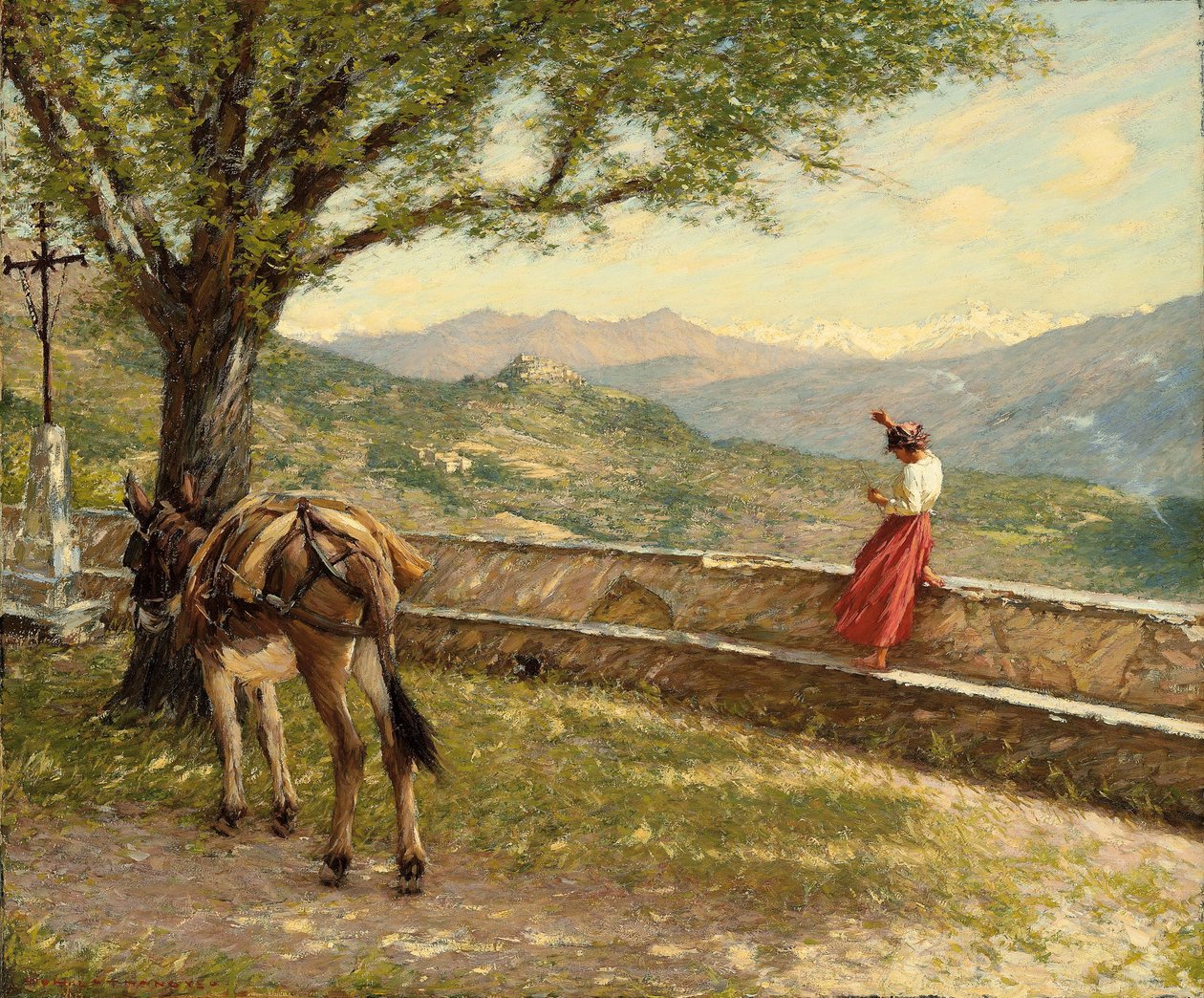 Chamando para o vale de Henry Herbert La Thangue