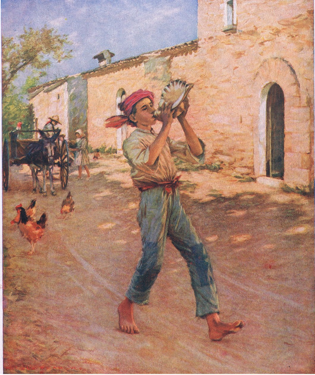 Chorando peixe na Espanha, ilustração da minha revista, 1925 de Henry Herbert La Thangue