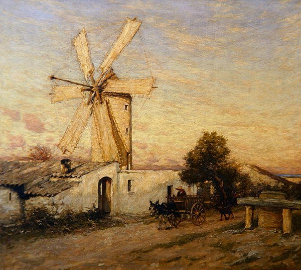 Nascer da Lua em Espanha, Buger, Mallorca de Henry Herbert La Thangue