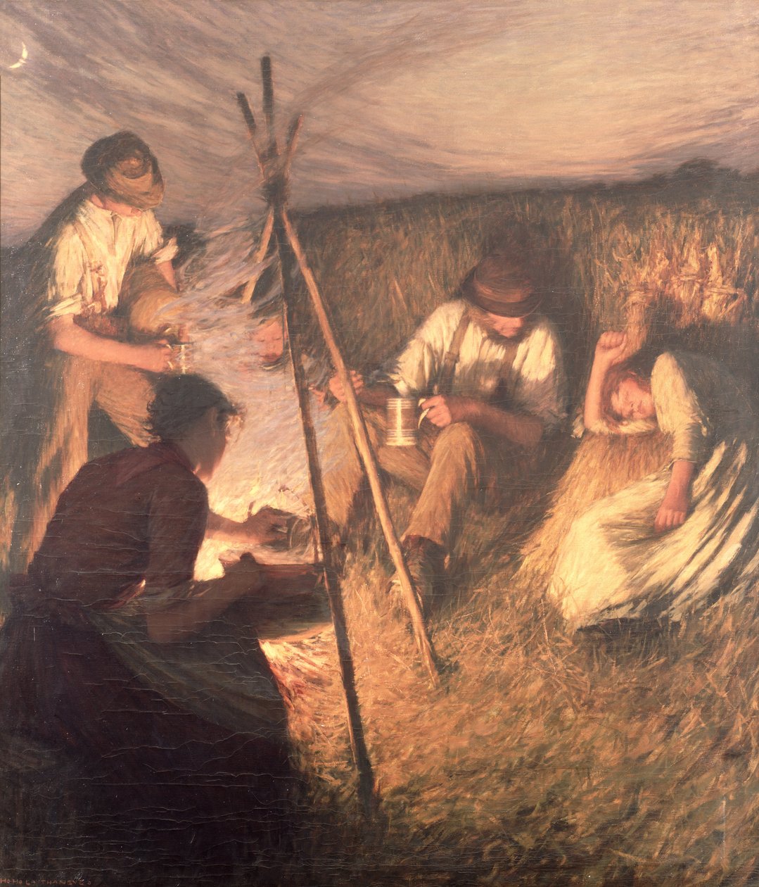 A ceia da ceifeira, 1898 de Henry Herbert La Thangue