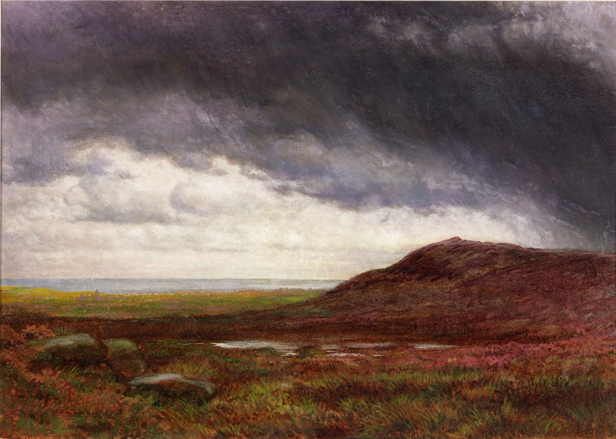Moorland (aguarela e guache) de Henry Hetherington Emmerson