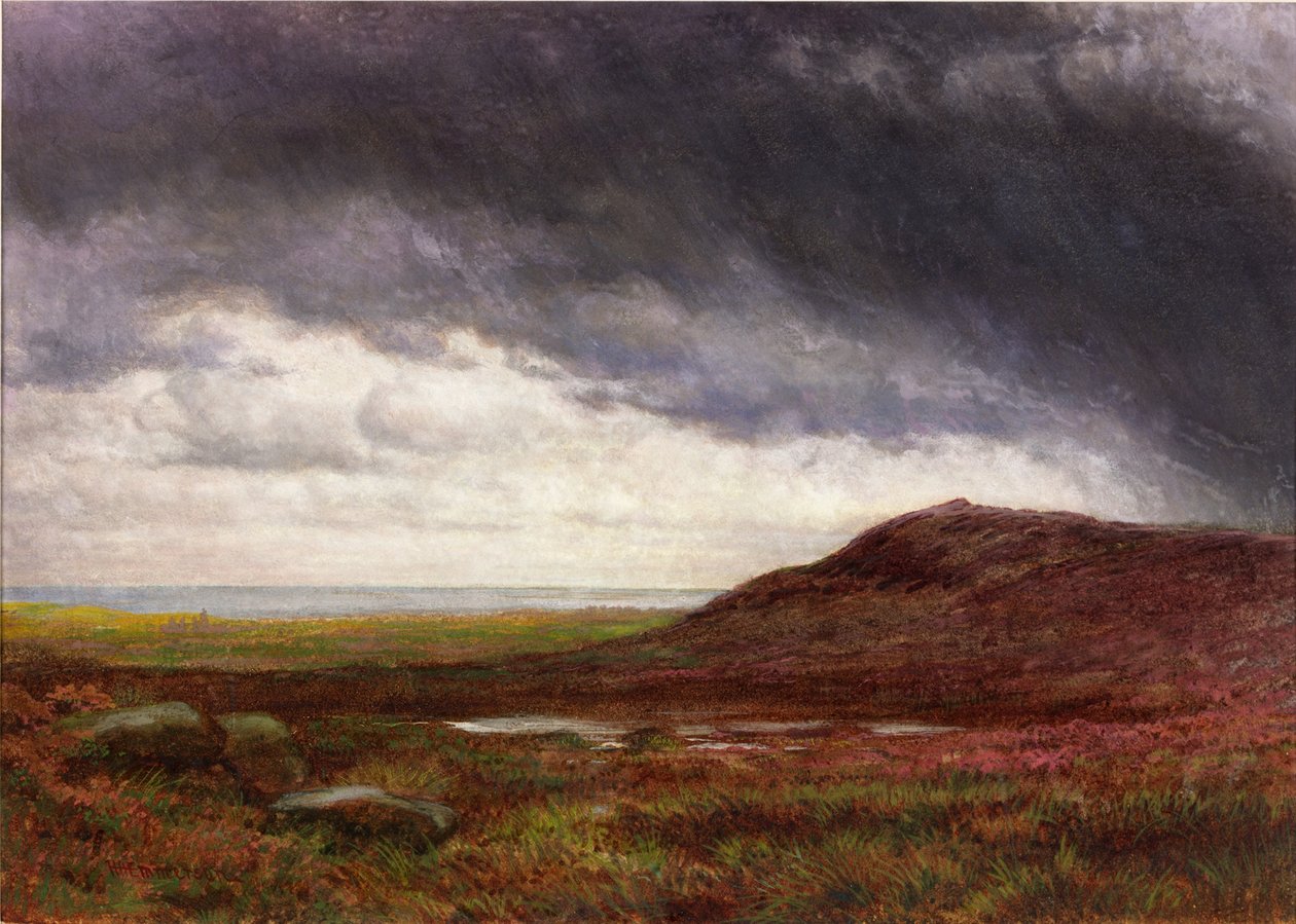 Moorland (bodycolour e aquarela em papel) de Henry Hetherington Emmerson
