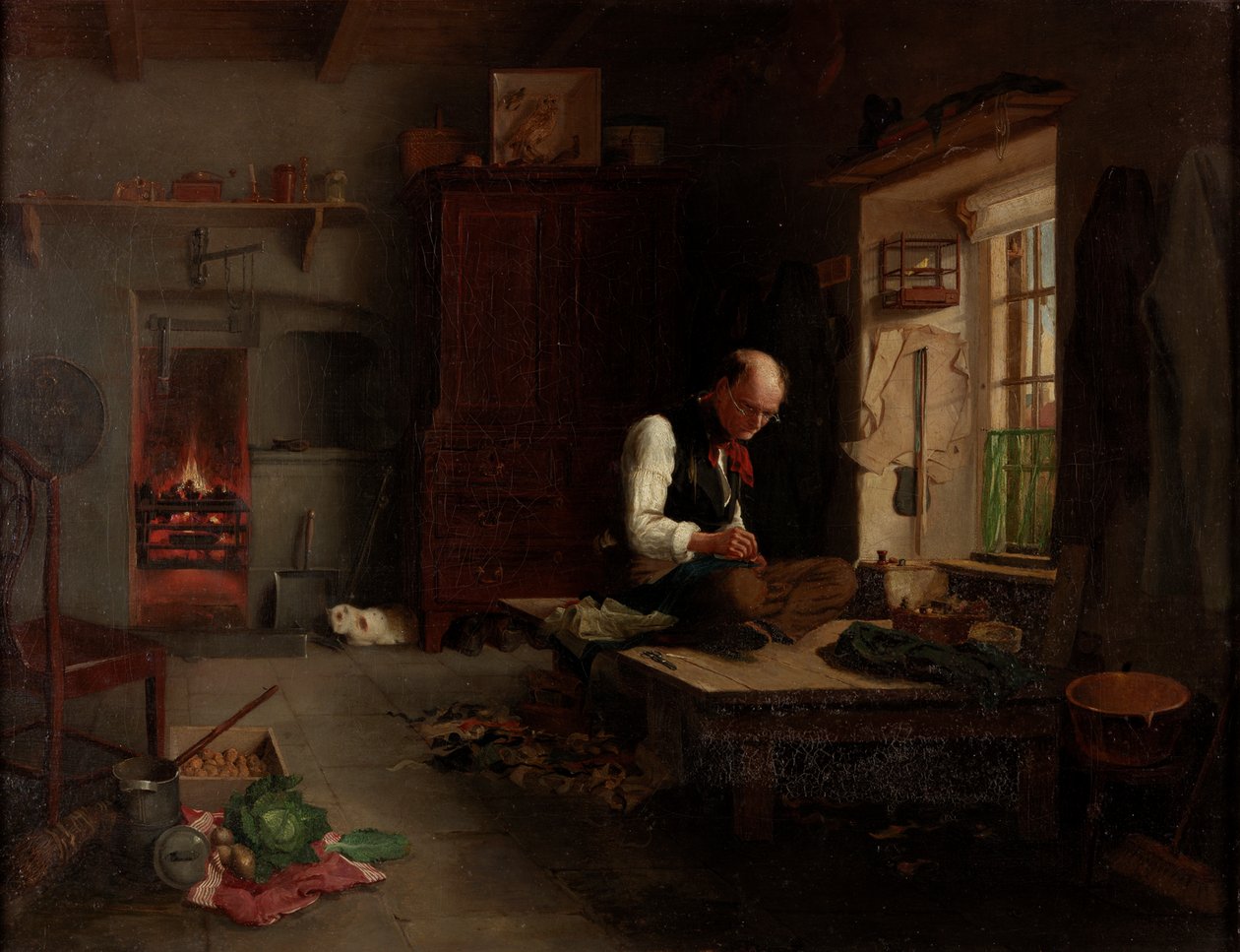 O Alfaiate da Aldeia, c.1851 de Henry Hetherington Emmerson