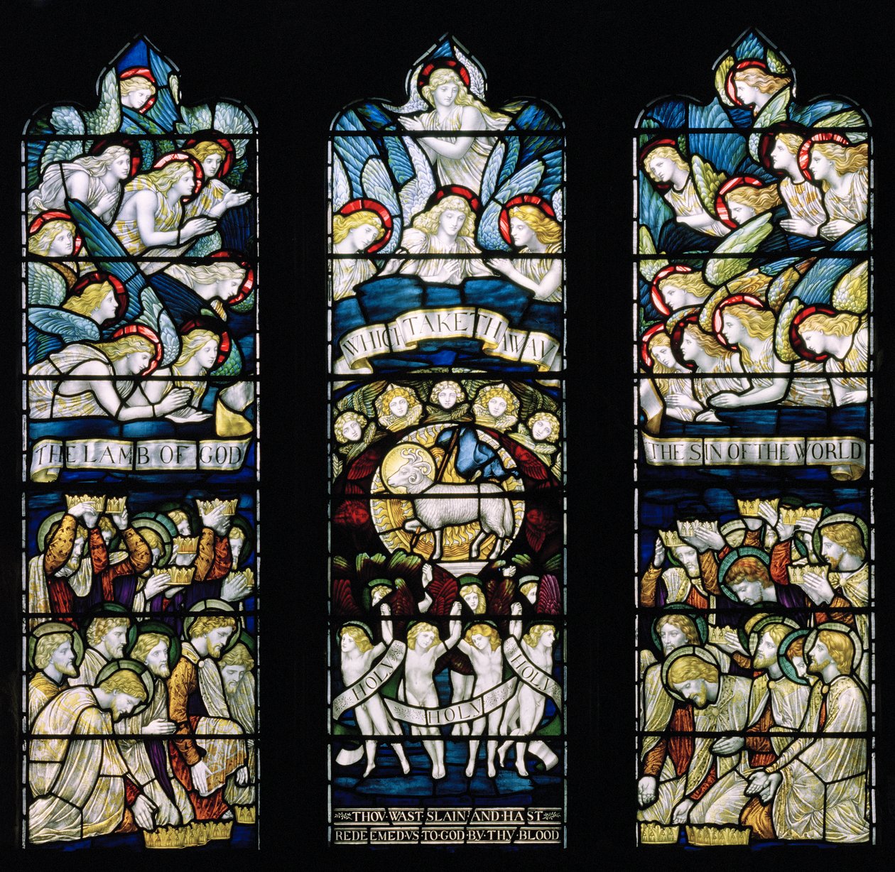 Adoração do Cordeiro, 1884 (vitral) de Henry Holiday