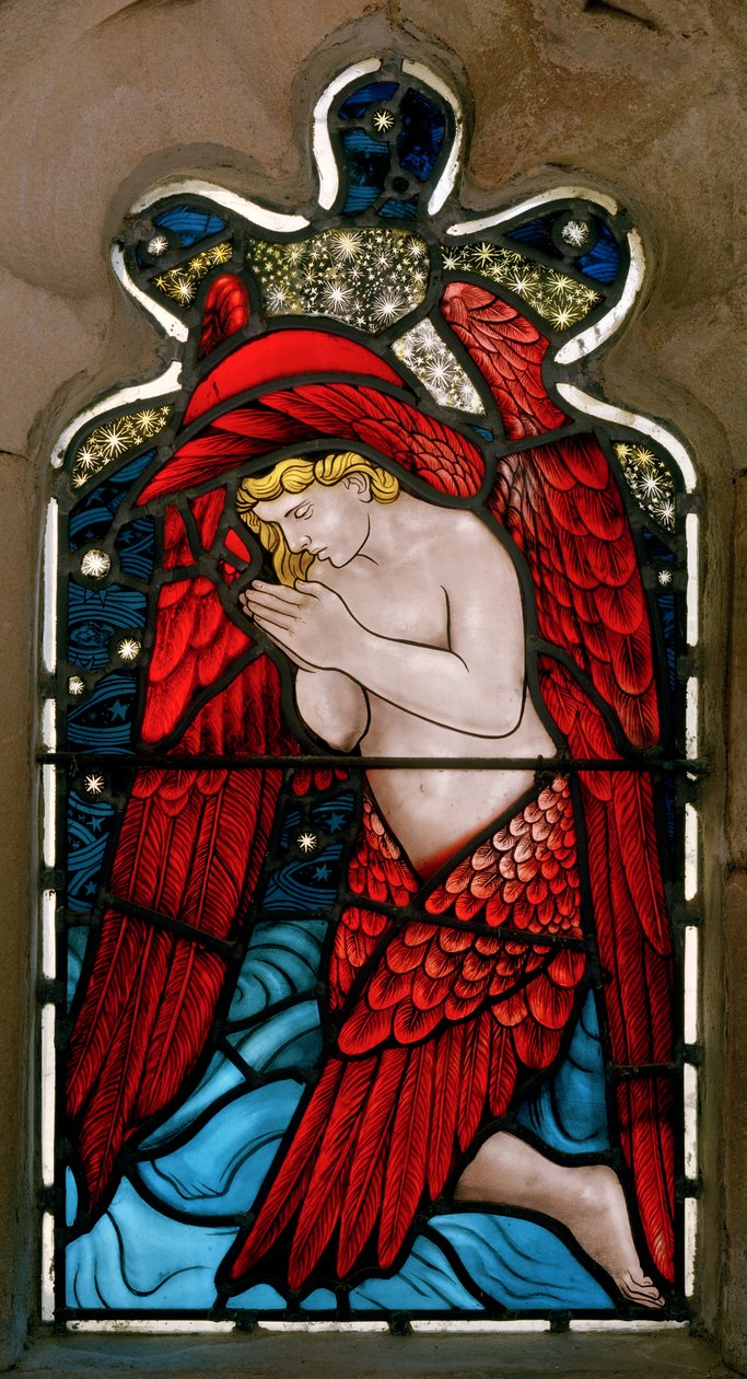 Alnwick, São Miguel e São Paulo, James Powell & Sons, Feriado de Henry, Anjo de Ajoelhamento, 1878 de Henry Holiday