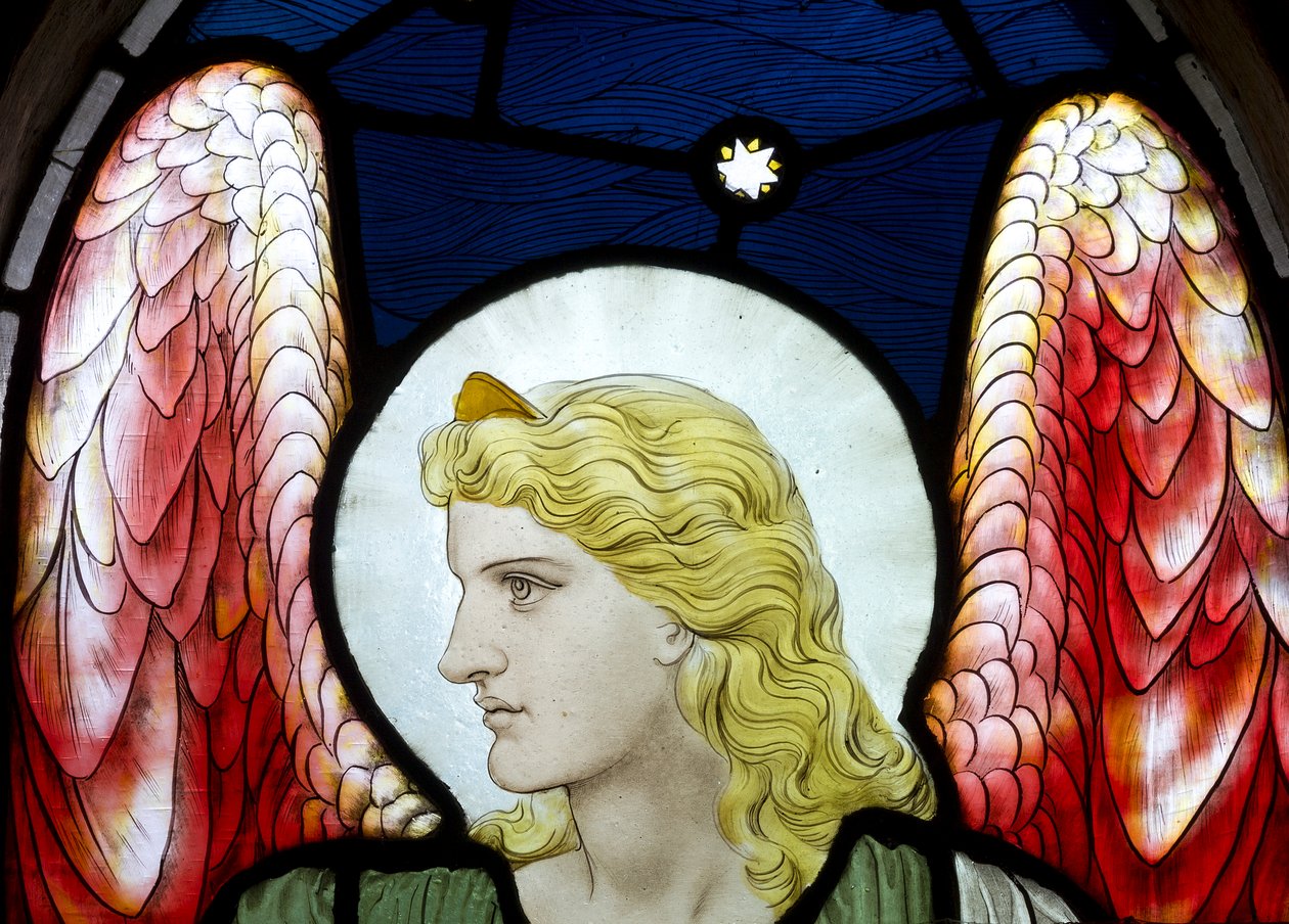 Arcanjo Uriel, detalhe, 1882 de Henry Holiday