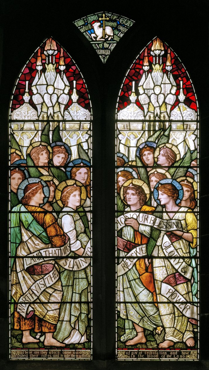 Bakewell, Todos Os Santos, Oficina De Férias, Henry Feriado, O Cordeiro De Deus, 1893 de Henry Holiday