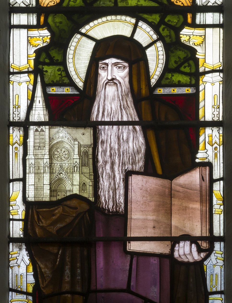 Cambridge, Trinity College, Heaton Butler e Bayne, Henry Holiday, Hieronymus, 1870, adaptado de Carl Almquist de Henry Holiday