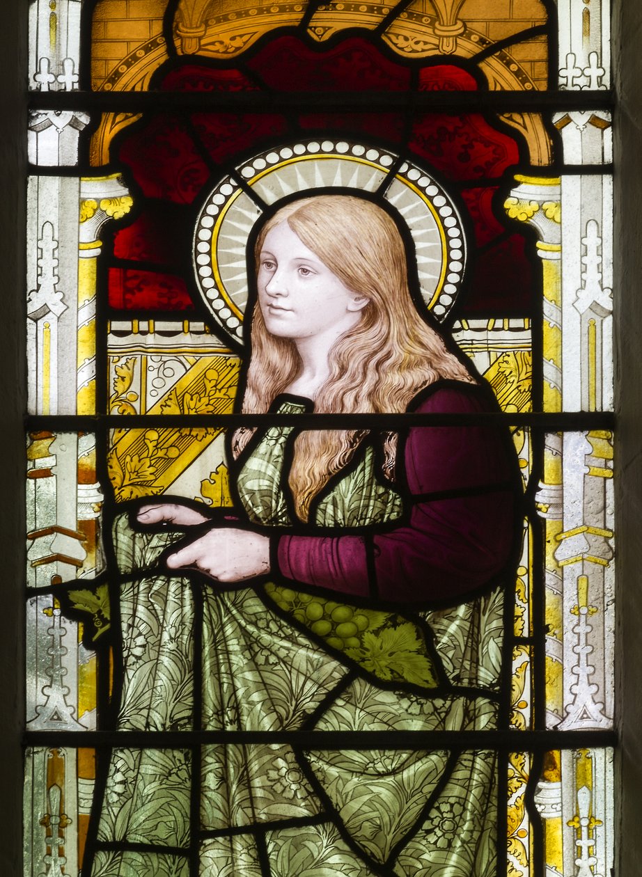 Cambridge, Trinity College, Heaton Butler e Bayne, Henry Holiday, Phoebe, 1870, Phoebe Cookson, adaptada de Carl Almquist de Henry Holiday