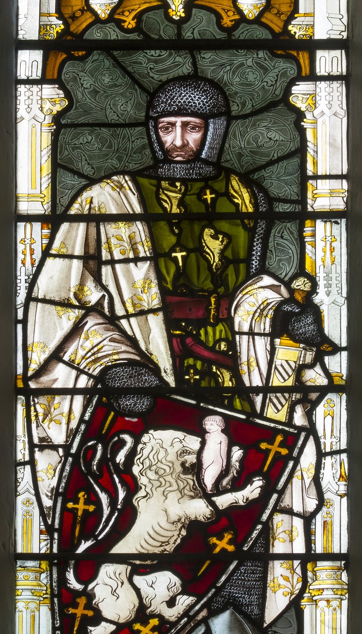 Cambridge, Trinity College, Heaton Butler e Bayne, Henry Holiday, Simon de Montfort, 1870, adaptado de Carl Almquist de Henry Holiday