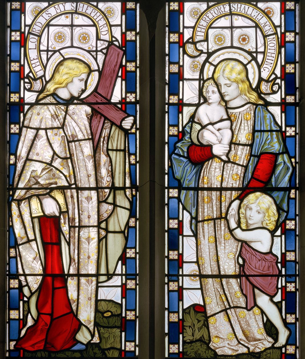 Fé e Caridade, 1871 (vitral) de Henry Holiday