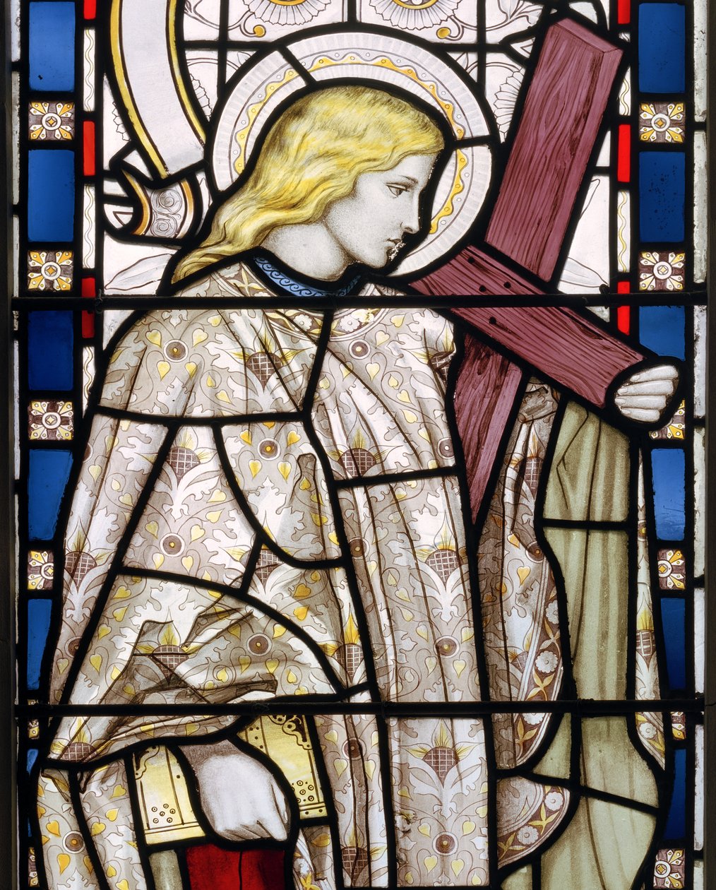 Fé, detalhe, 1871 (vitral) de Henry Holiday
