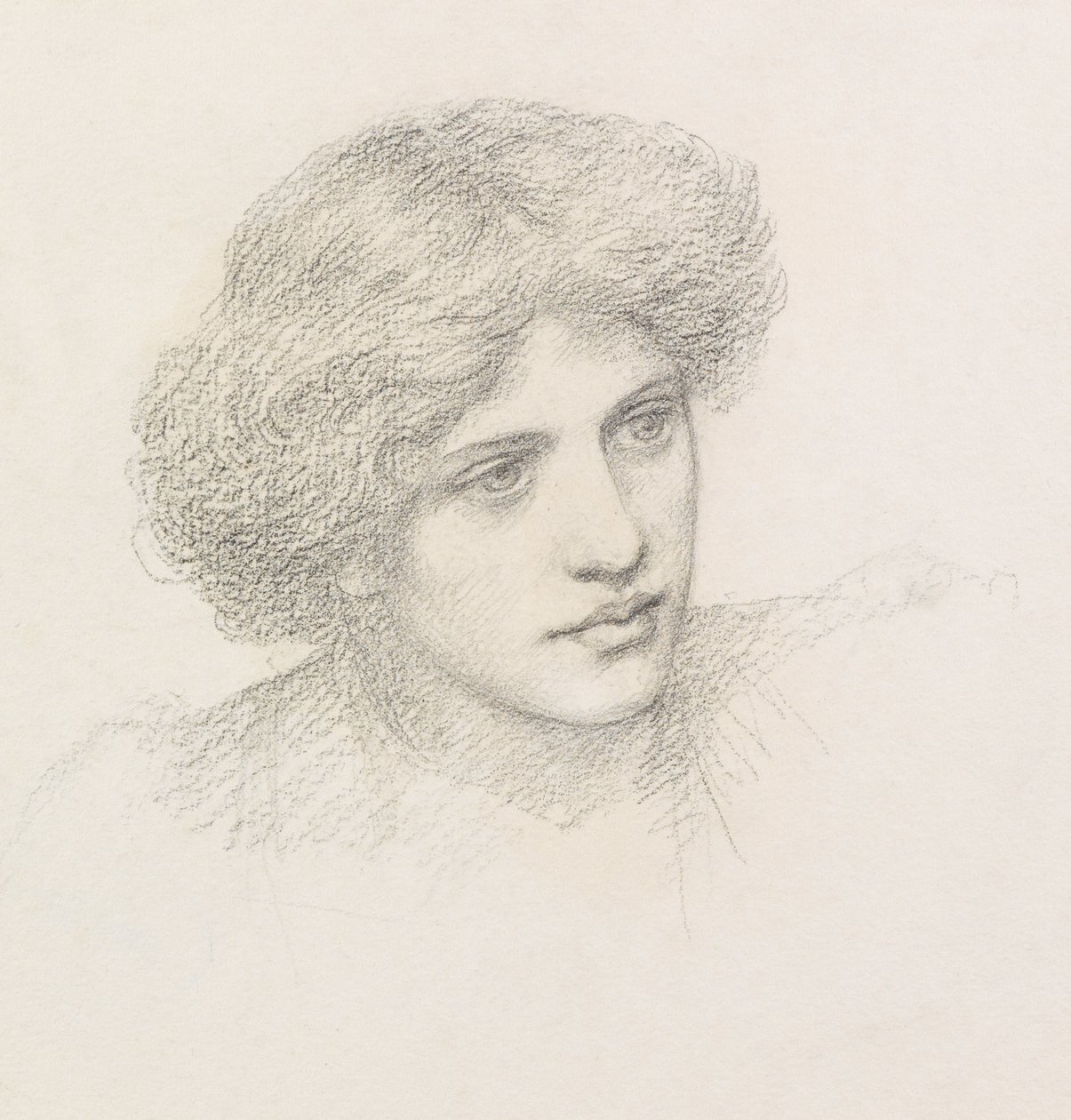 Cabeça de Homem, possivelmente Gaetano Meo (lápis) de Henry Holiday