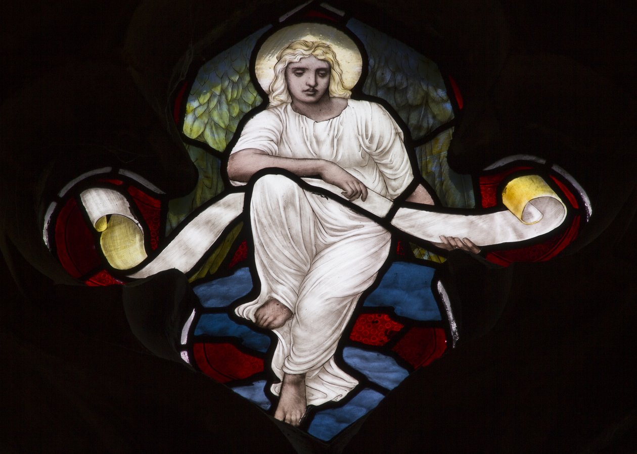 Quatrefoil Tracery Angel, 1882 (vitral) de Henry Holiday