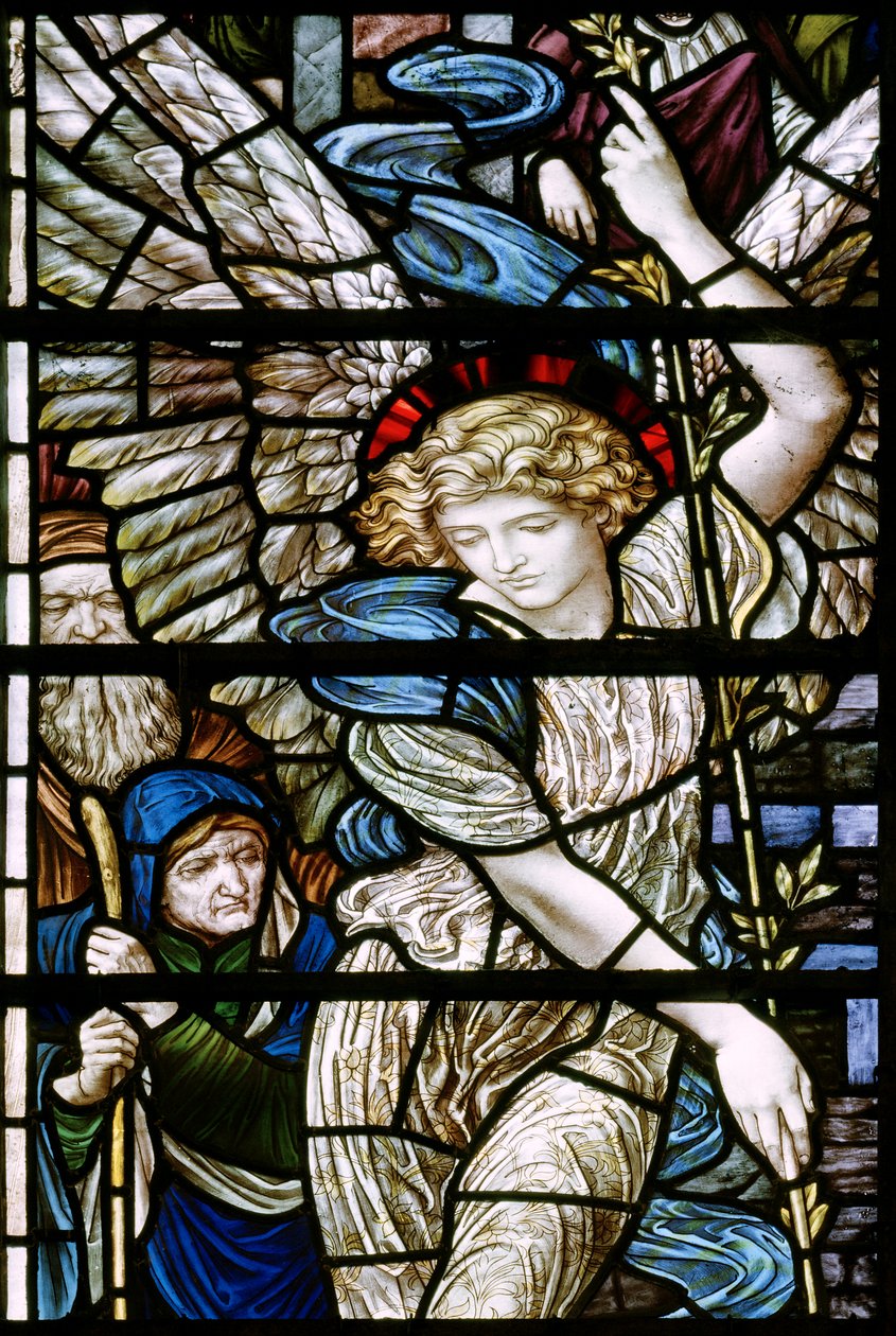 Abadia de Romsey, James Powell & filhos, Henry Holiday, o pool de detalhes de Bethesda, Angel, 1890 de Henry Holiday