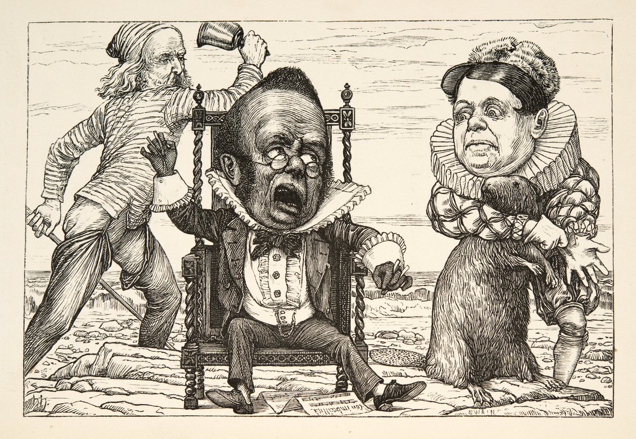 Tão grande era seu susto que seu colete ficou branco ”, de A Caça do Snark, uma Agonia em Oito Seis, de Lewis Carroll, pub. 1876 de Henry Holiday