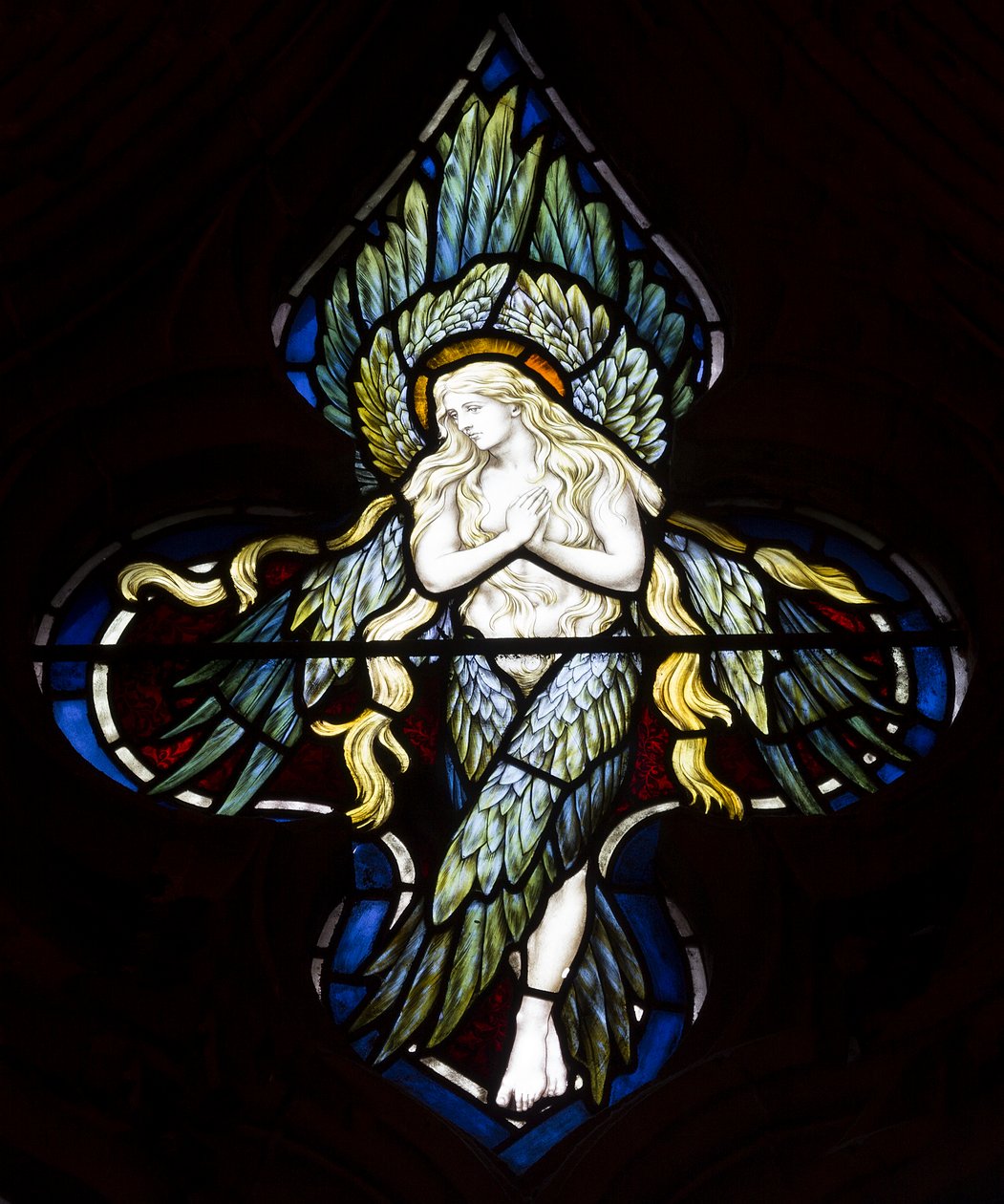 Anjo de rendilhado, 1884 (vitral) de Henry Holiday