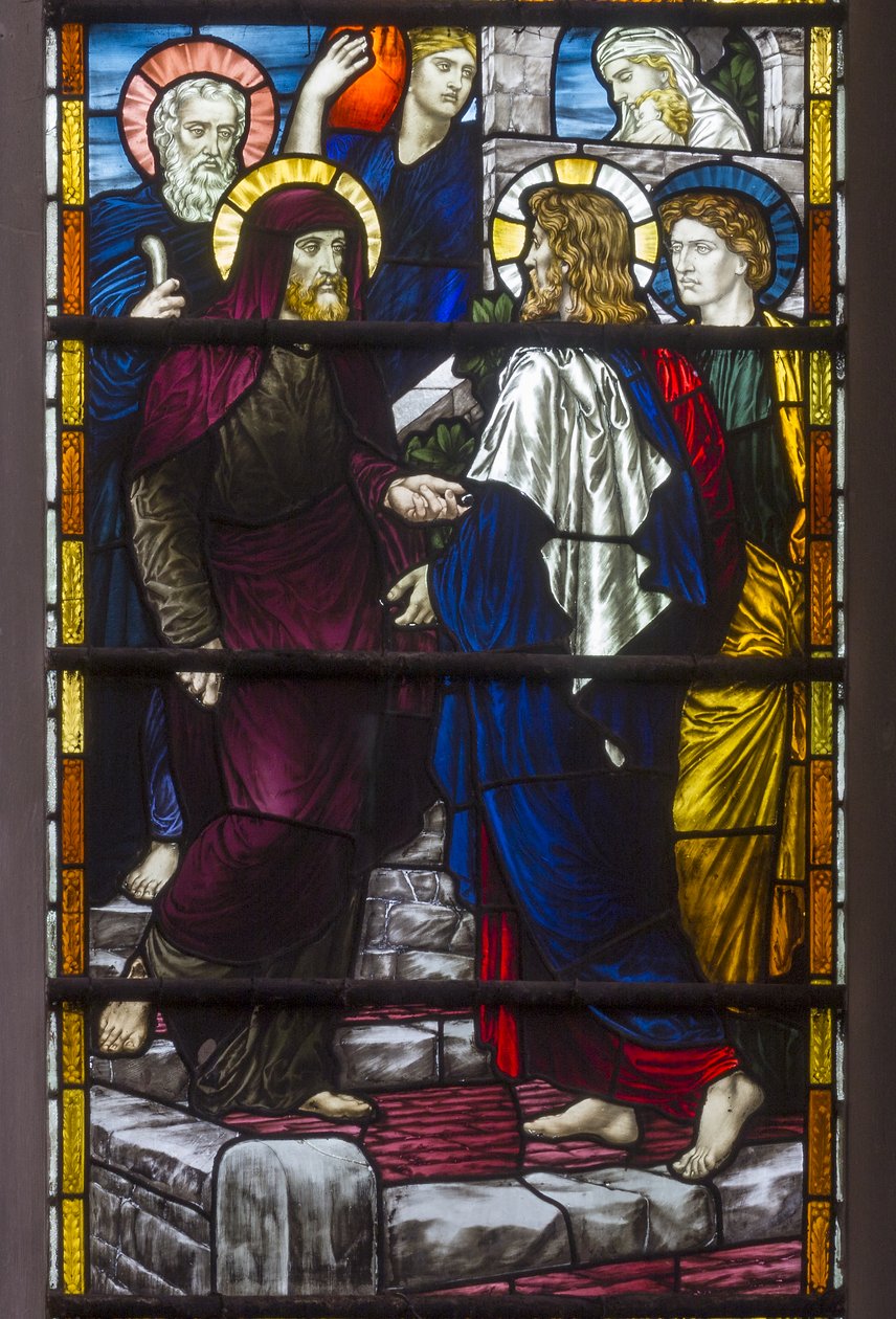 Westminster, st, margaret, james, Powell & sons, Henry, feriado, christ, partindo, a, casa, de, mary, &, martha, 1883 de Henry Holiday