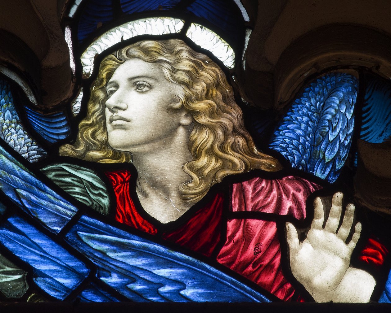 Westminster, st, margaret, james, powell & sons, Henry, feriado, cabeça um anjo, 1883 de Henry Holiday
