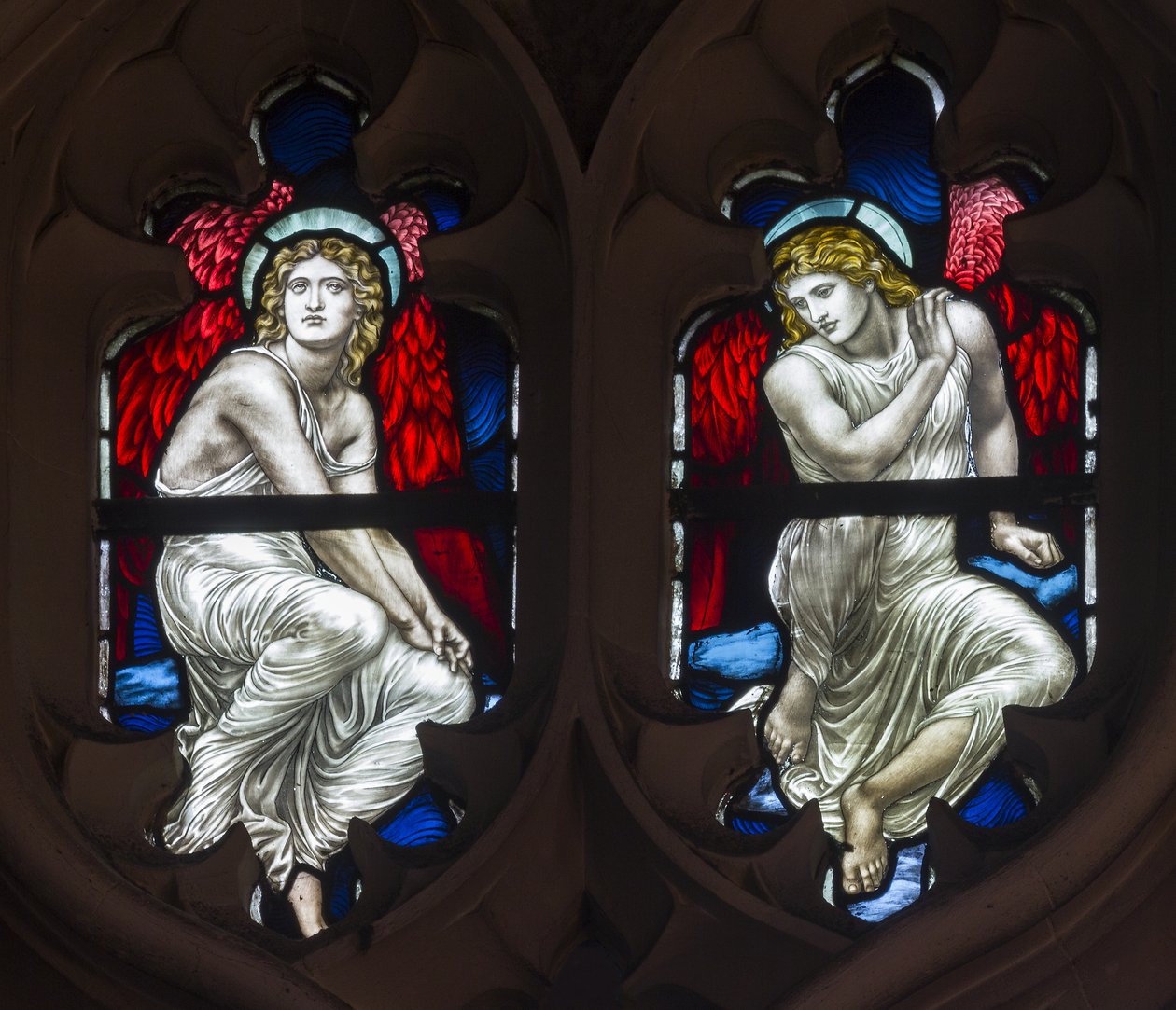 Westminster, st, margaret, james, powell & sons, Henry, feriado, Tracery, anjos, 1883 de Henry Holiday