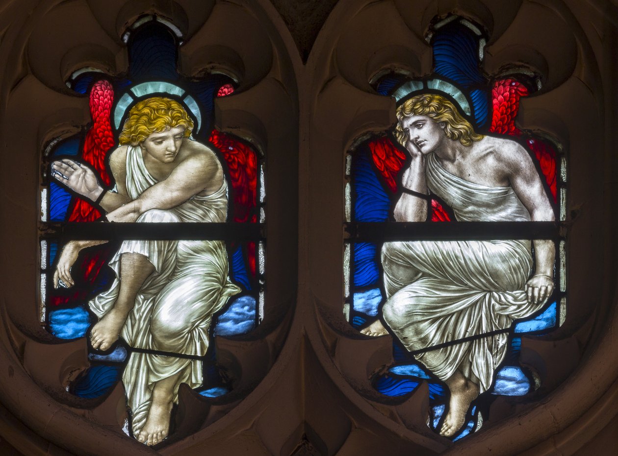 Westminster, st, margaret, james, powell & sons, Henry, feriado, Tracery, anjos, 1883 de Henry Holiday