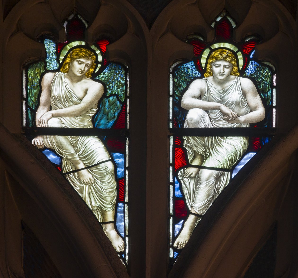Westminster, st, margaret, james, powell & sons, Henry, feriado, Tracery, anjos, 1883 de Henry Holiday
