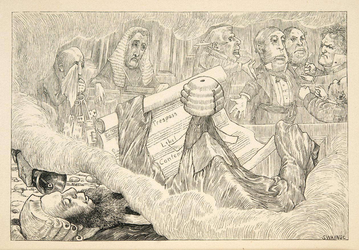 Você deve saber -, disse o juiz, mas o Snark exaltou Fudge! &39;, da caça do Snark, uma agonia em oito se encaixa, por Lewis Carroll, pub. 1876 de Henry Holiday