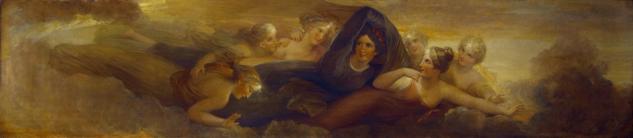 Noite, com as Plêiades, 1834 (óleo no painel de mogno) de Henry Howard