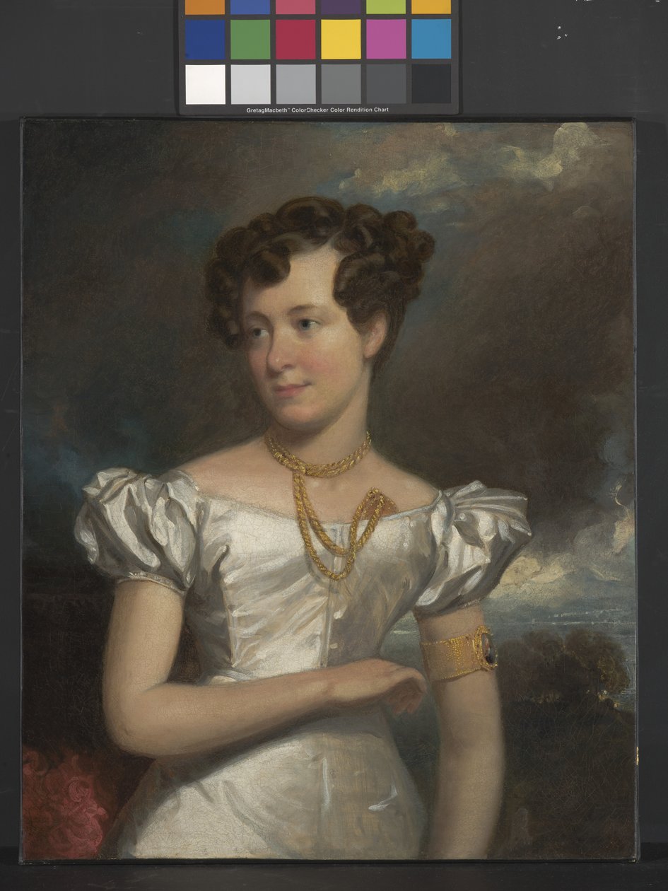 Retrato de Clara Fisher (óleo sobre tela) de Henry Inman