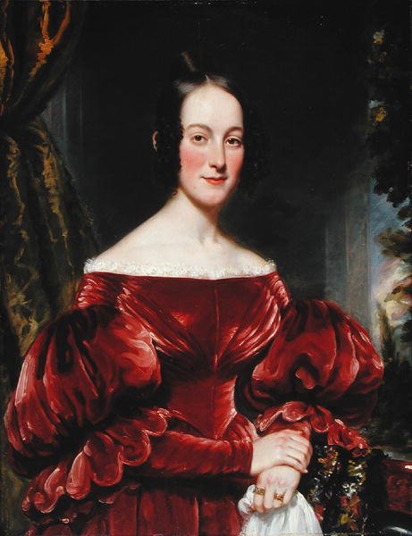Retrato da Sra. Robert Lowden, c.1837 (óleo sobre painel) de Henry Inman