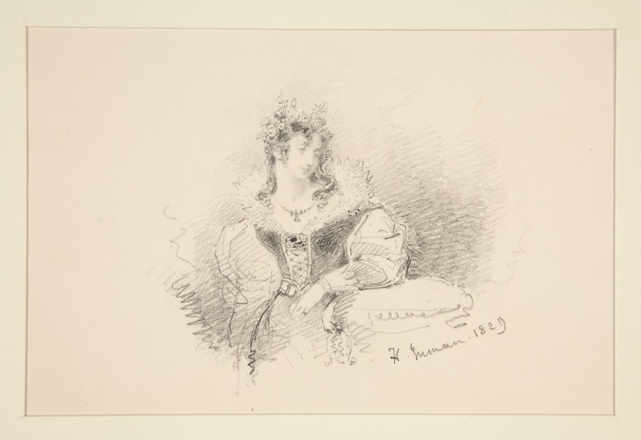 Retrato de uma mulher de Henry Inman