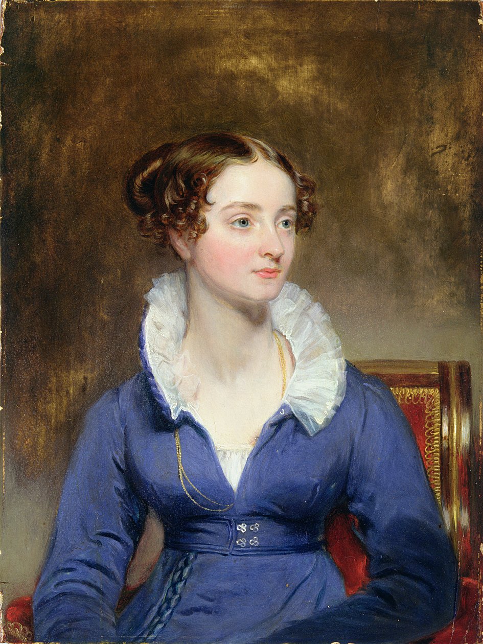 Jovem mulher em um vestido azul, c.1825 de Henry Inman