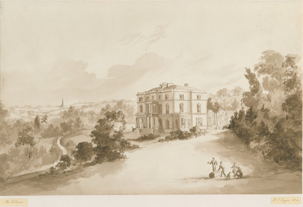 Sedgley - The Ellowes: desenho em sépia de Henry James Noyes