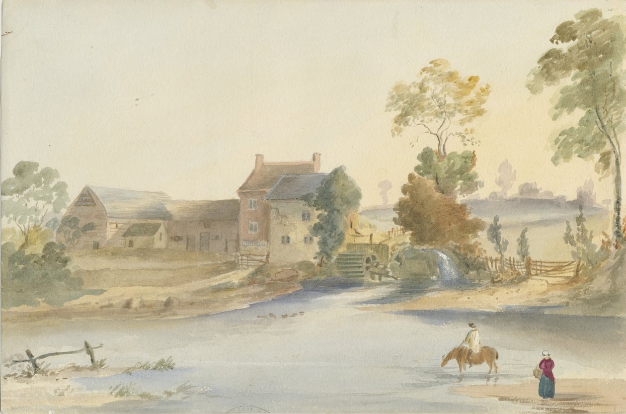 Seisdon Mill: pintura em aquarela, nd [1844] de Henry James Noyes