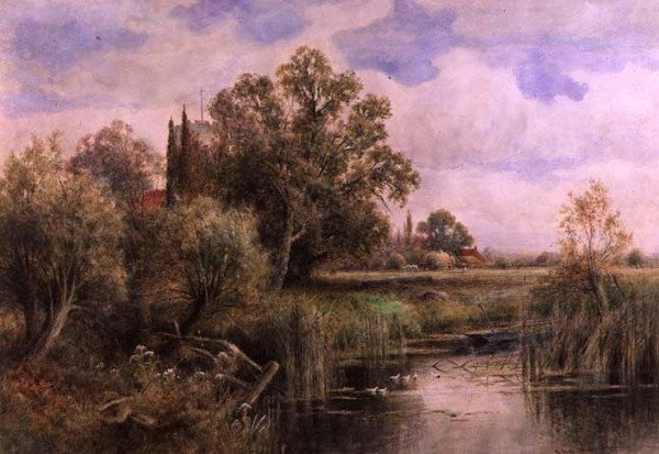 O Backwater, Wargrave-on-Thames de Henry John Kinnaird
