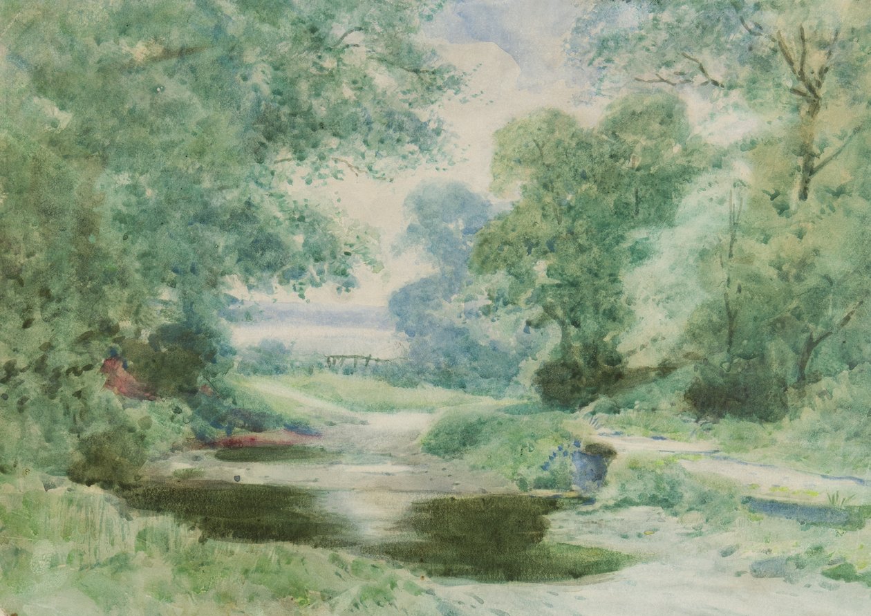 Um Ford, c.1910 (aguarela sobre papel) de Henry John Sylvester Stannard