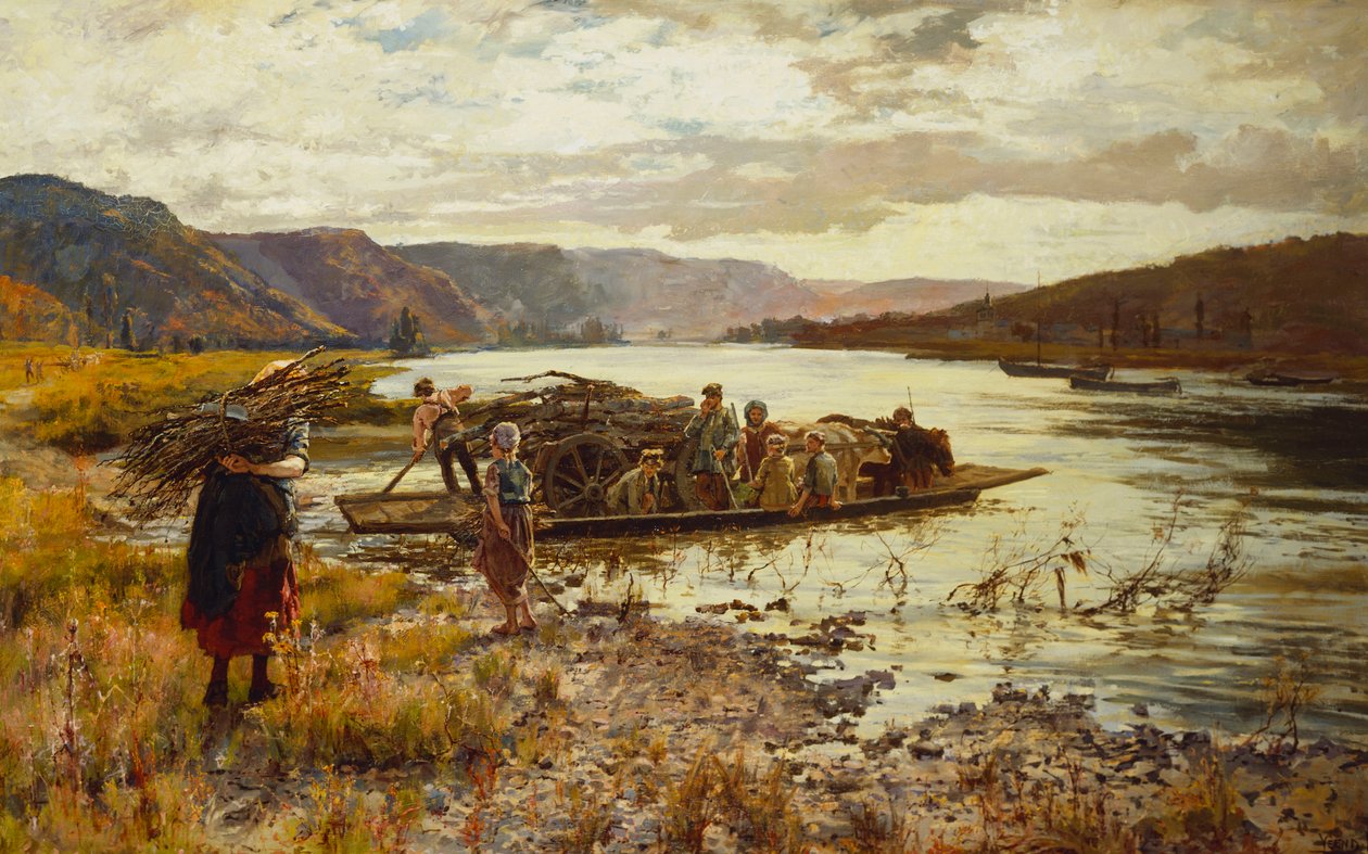 Atravessando o lago de Henry John Yeend King