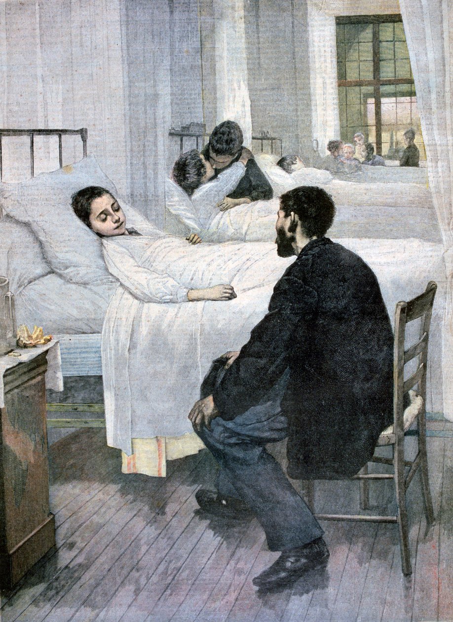 Dia de Visita no Hospital, 1893 de Henri Jules Jean Geoffroy