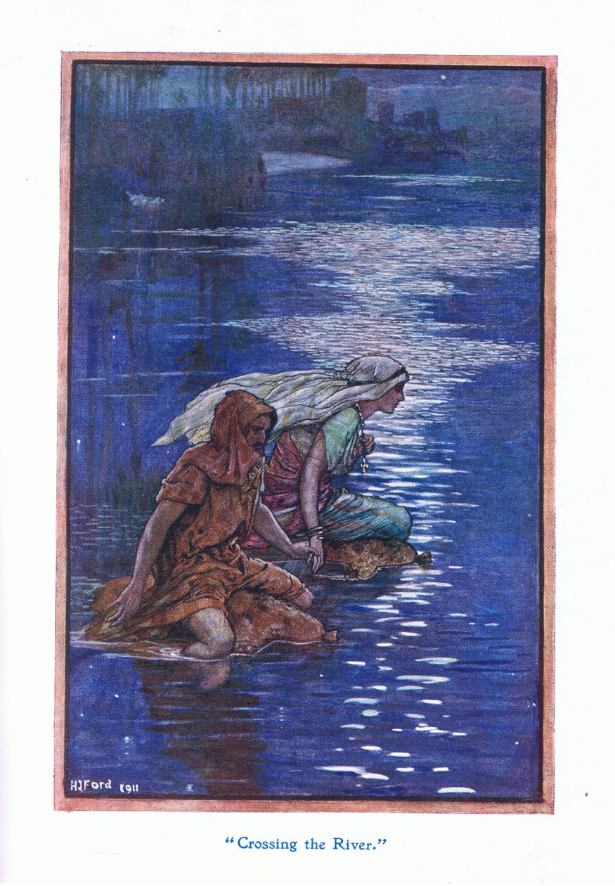 Atravessando o rio, 1912 de Henry Justice Ford