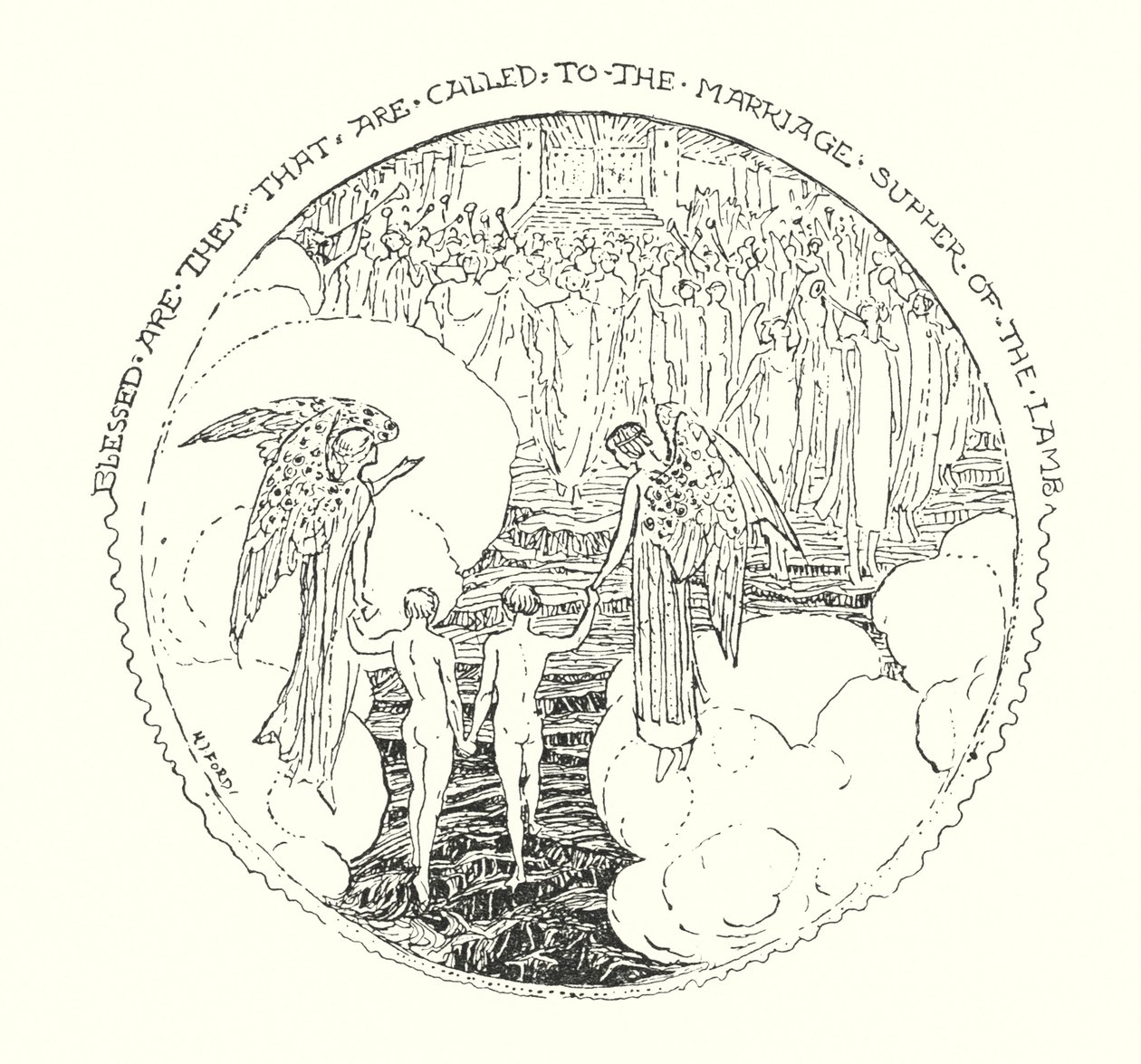Ilustração para O Progresso do Peregrino de John Bunyan (litografia) de Henry Justice Ford