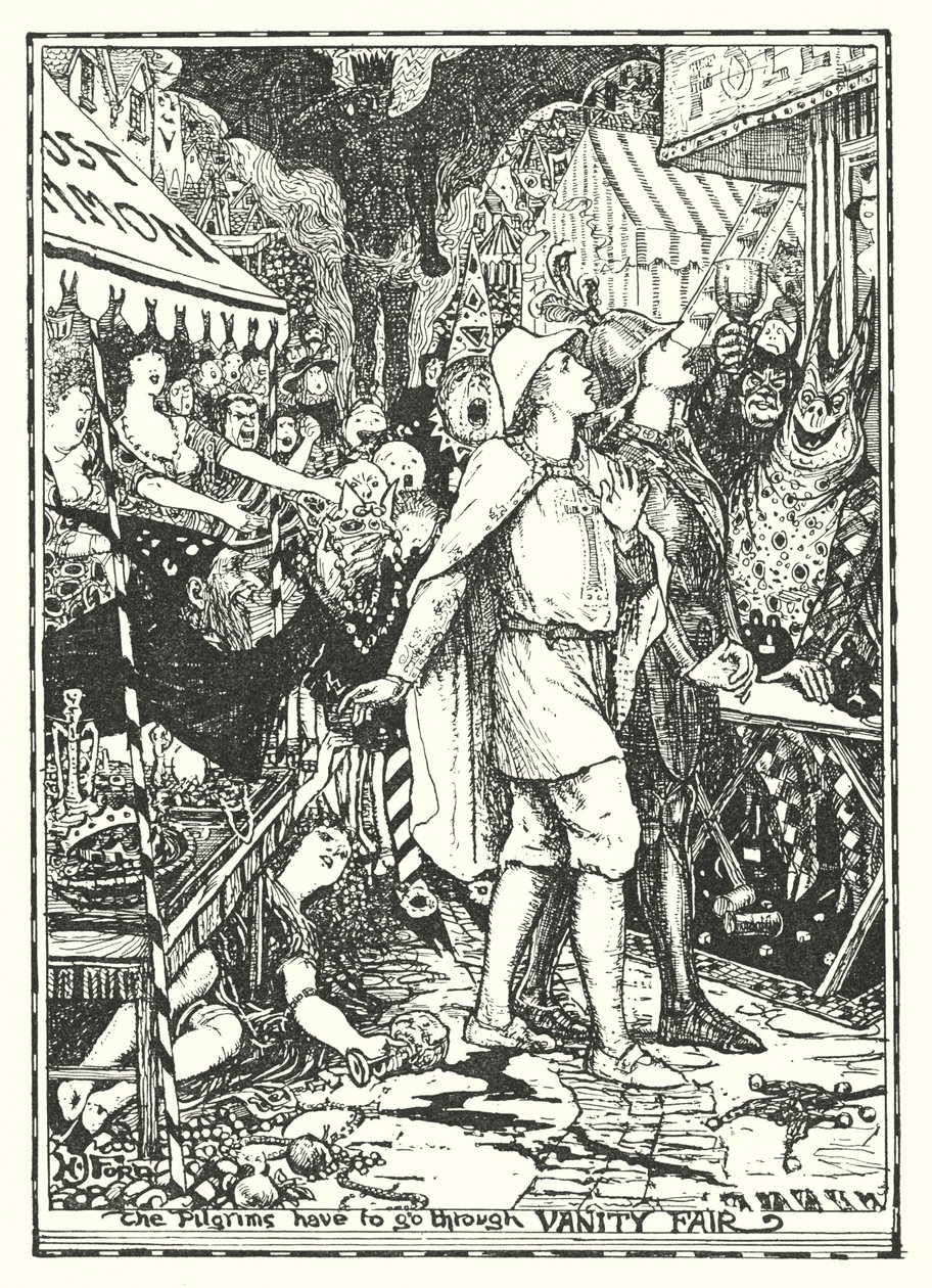 Ilustração para O Progresso do Peregrino de John Bunyan (litografia) de Henry Justice Ford