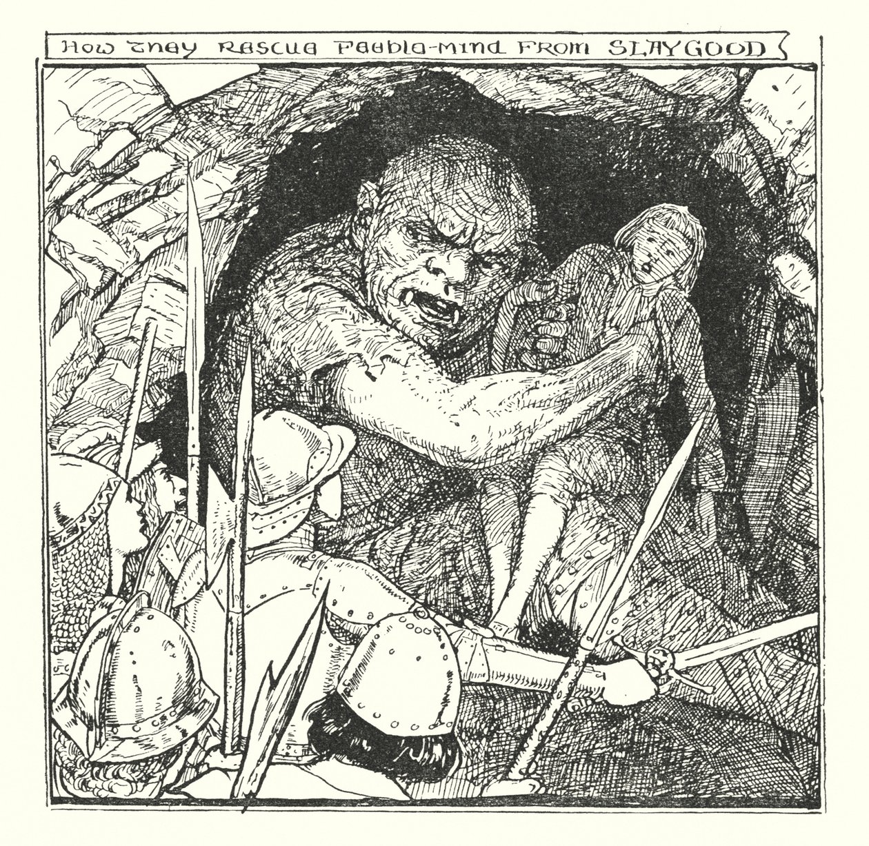 Ilustração para O Progresso do Peregrino de John Bunyan (litografia) de Henry Justice Ford