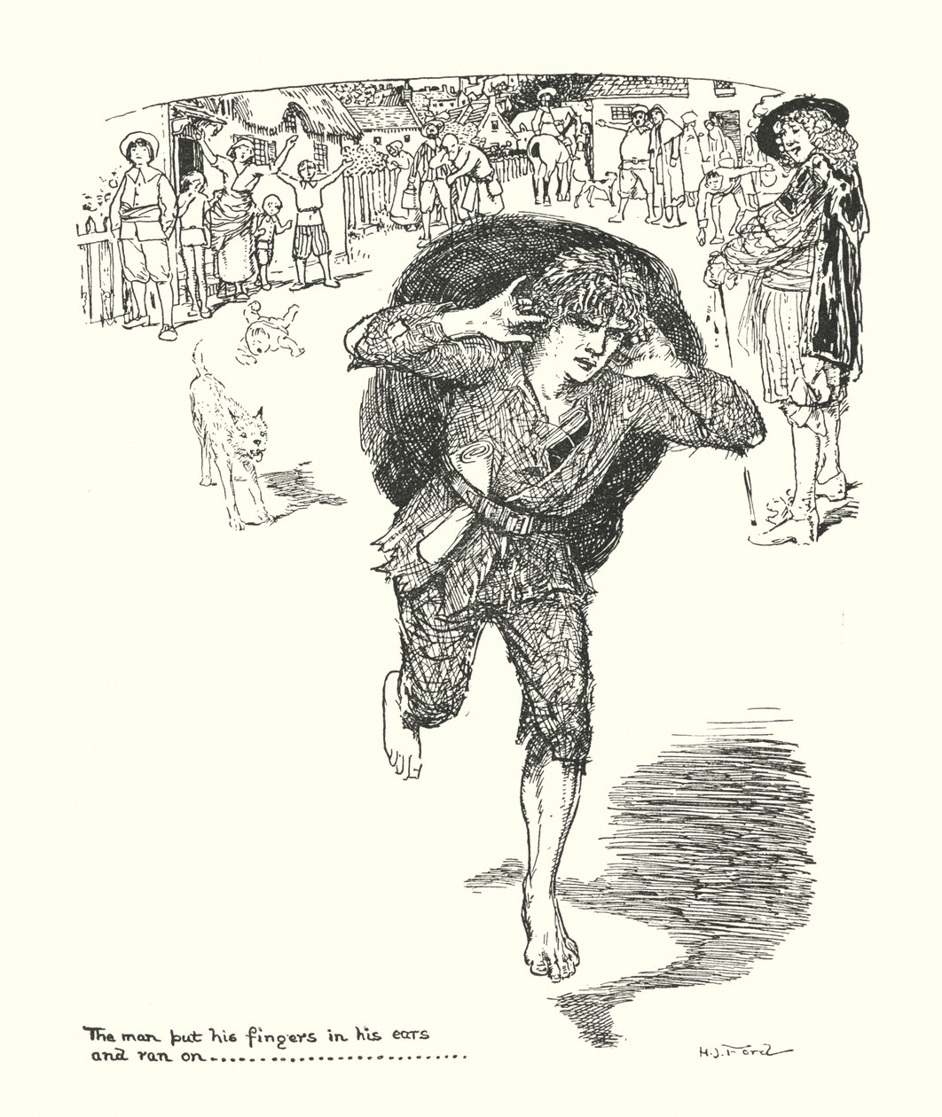 Ilustração para O Progresso do Peregrino de John Bunyan (litografia) de Henry Justice Ford