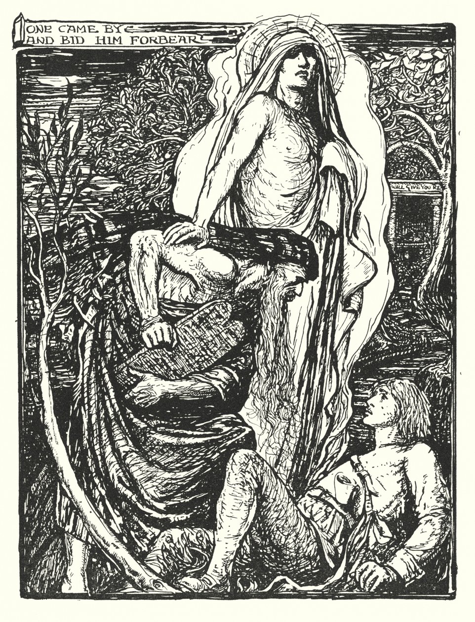 Ilustração para O Progresso do Peregrino de John Bunyan (litografia) de Henry Justice Ford